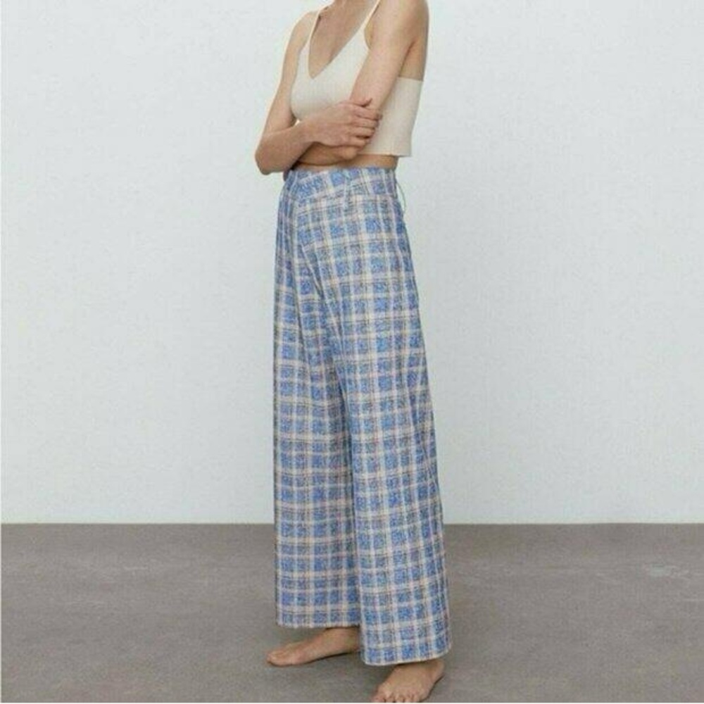 Zara High Waist Plaid Pants. Size XS